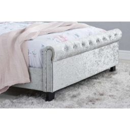 Birlea Sienna Small Double Bed In Steel Crushed Velvet - thumbnail 3