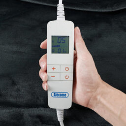 Alecome Electric Heated Throw Blanket 10 Heat Settings Washable Fleece With Digital Remote Timer Grey - thumbnail 5