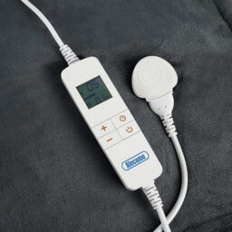 Alecome Electric Heated Throw Blanket 10 Heat Settings Washable Fleece With Digital Remote Timer Grey - thumbnail 3