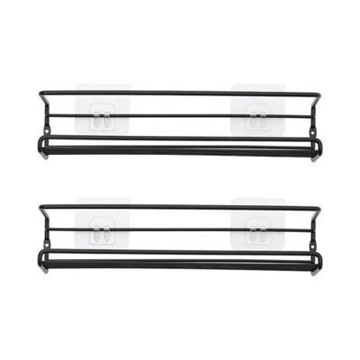 2Pcs Spice Herb Jar Rack Wall Shelf Holder - image 1