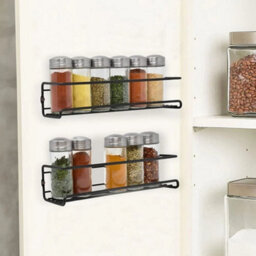 2Pcs Spice Herb Jar Rack Wall Shelf Holder - thumbnail 5