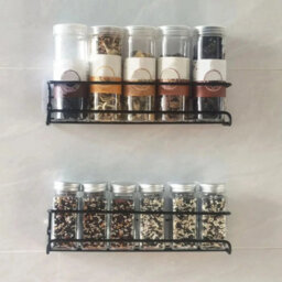 2Pcs Spice Herb Jar Rack Wall Shelf Holder - thumbnail 4