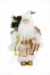 Garden Store Direct Traditional Father Christmas Standing Figures Santa Claus 30Cm Gold