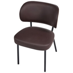 Beliani Set Of 2 Dining Chairs Wonder Faux Leather Dark Brown - thumbnail 7