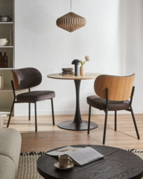 Beliani Set Of 2 Dining Chairs Wonder Faux Leather Dark Brown - thumbnail 2
