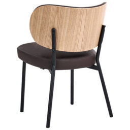 Beliani Set Of 2 Dining Chairs Wonder Faux Leather Dark Brown - thumbnail 6