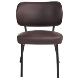 Beliani Set Of 2 Dining Chairs Wonder Faux Leather Dark Brown - thumbnail 5