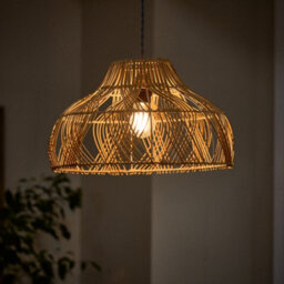 Dibor Woven Natural Home Décor Pendant Ceiling Light Shade H22 X D40Cm - thumbnail 3
