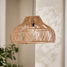 Dibor Woven Natural Home Décor Pendant Ceiling Light Shade H22 X D40Cm - thumbnail 1