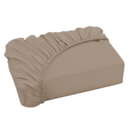 Ameha Plain Dyed Beige Fitted Sheet 30Cm Extra Deep Pocket Soft Touch Easy Care Durable Bed Fitted Sheets Single, 91X190 Cm - thumbnail 1