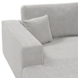 Beliani Corner Sofa 3 Seater Lofoten Fabric Light Grey Right Hand - thumbnail 7