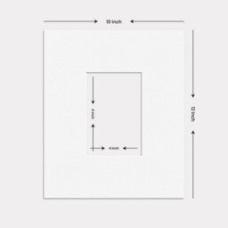 Ak Frames 12X10 White Picture Mounts To Fit 6X4 Aperture Size - Mount Board Only (No Frame Included) - thumbnail 3