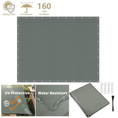 Cream Triangle Sun Shade Sail 2M Polyester Uv Block Patio Canopy Outdoor Awning - image 1
