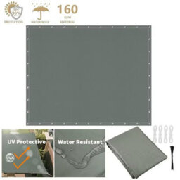 Cream Triangle Sun Shade Sail 2M Polyester Uv Block Patio Canopy Outdoor Awning