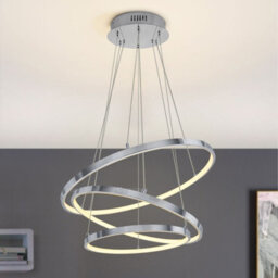 Long Life Lamps Company Modern Round Chandelier Led 3 Ring Ceiling Pendant Light Warm White - thumbnail 7