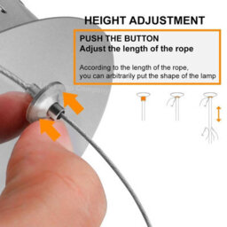 Long Life Lamps Company Modern Round Chandelier Led 3 Ring Ceiling Pendant Light Warm White - thumbnail 6