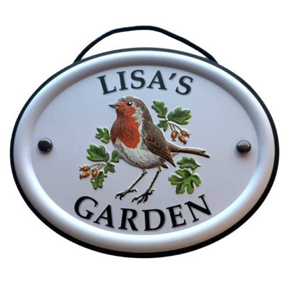 Mulberry Studios Decorative Bird Garden Sign - Lisa's Garden