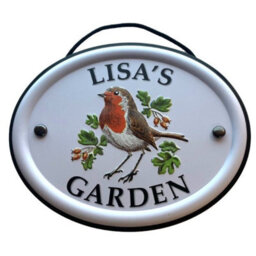 Mulberry Studios Decorative Bird Garden Sign - Lisa's Garden
