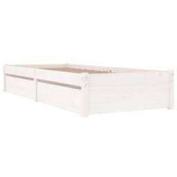 Berkfield Bed Frame With Drawers White 90X200 Cm - thumbnail 4