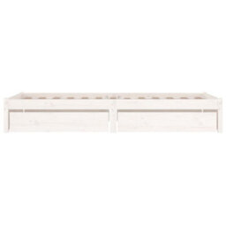 Berkfield Bed Frame With Drawers White 90X200 Cm - thumbnail 6