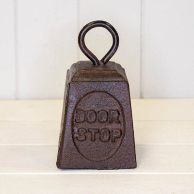 You Garden Yougarden Cast Iron Door Stop, Heavy, Antique Rust Finish, Home And Garden Décor - image 1