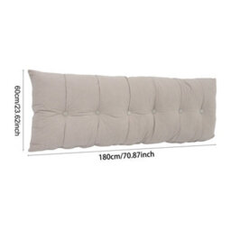 Darphe Light Grey Washable Upholstered Chenille Headboard Pillow 180Cm W X 60Cm H - thumbnail 8