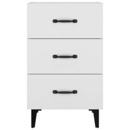 Berkfield Bedside Cabinet White 40X40X66 Cm Engineered Wood - thumbnail 3