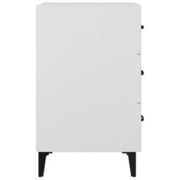 Berkfield Bedside Cabinet White 40X40X66 Cm Engineered Wood - thumbnail 4