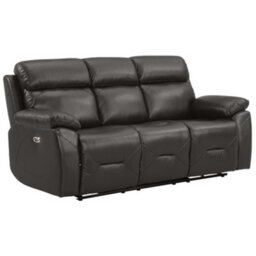 Furniture Instore Renato Genuine Leather Grey Electric Power Recliner 3+1 Seater Set - thumbnail 3