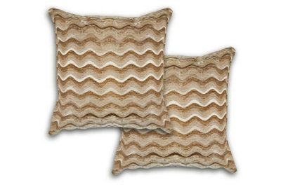 Waves Cushion Cover In Gold Yellow - image 1