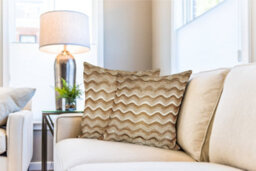 Waves Cushion Cover In Gold Yellow - thumbnail 2