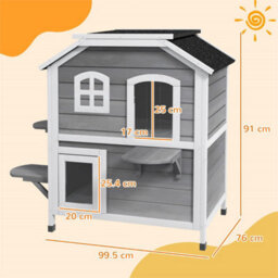 Grey-Cat Condo W/ Tons Of Room & Openable Roof Fir Wood - thumbnail 2