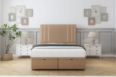 "Comfort The Foxy Latte Dumfries Ottoman Bed Base With 26"" Strutted Headboard 5' King" - image 1