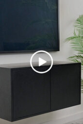 my furniture Inga Black Oak Floating Sideboard - thumbnail 3