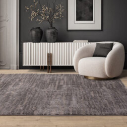 The Rug Edit Axel Luxe Geo Charcoal Living Room Rug - 120X160Cm - thumbnail 3