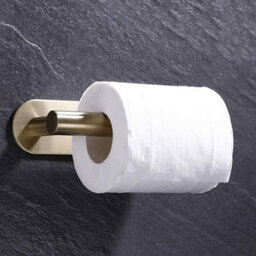 Living And Home Gold Modern Rotateproof Self Adhesive Bathroom Wall Mounted Stainless Steel Toilet Paper Roll Holder - thumbnail 3