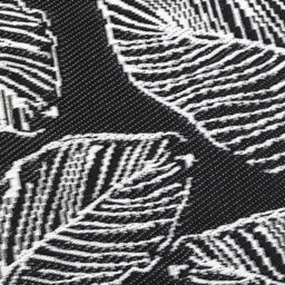 Fusion Matteo Leaf Print Uv Resistant Black Outdoor Rug - thumbnail 3
