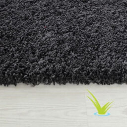 STALWART Modern Shaggy Rug - 5Cm Thick Pile Soft Touch Washable Area Rugs Carpet (Dark Grey, 120X170Cm) - thumbnail 4