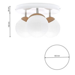 Milagro Sfera Designer Ceiling Lamp Hand Made Scandi Style Natural Wood Detail - thumbnail 9