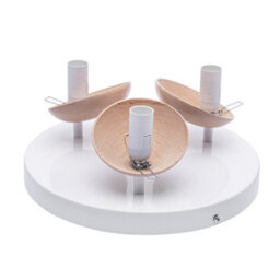 Milagro Sfera Designer Ceiling Lamp Hand Made Scandi Style Natural Wood Detail - thumbnail 2