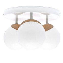 Milagro Sfera Designer Ceiling Lamp Hand Made Scandi Style Natural Wood Detail - thumbnail 7
