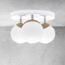Milagro Sfera Designer Ceiling Lamp Hand Made Scandi Style Natural Wood Detail - thumbnail 6
