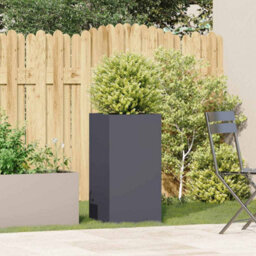 Berkfield Planter Anthracite 40X40X80 Cm Cold-Rolled Steel - thumbnail 3
