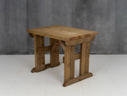 Arbor Garden Solutions Hollies Wooden Garden Table, Outdoor Pinic Dining Desk(3Ft, Rustic Brown Finish) - thumbnail 4