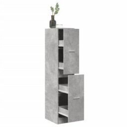 Walplus Apothecary Cabinet Concrete Grey 30X41X144.5 Cm Engineered Wood - thumbnail 1