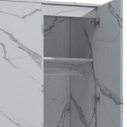 Zita White Marble Effect 2 Piece Wardrobe Set - 2 Door And 1 Door, Spacious Bedroom Storage Solutions - thumbnail 6