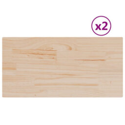 Walplus Table Tops 2 Pcs 80X40X2.5 Cm Rectangular Solid Wood Pine - thumbnail 2