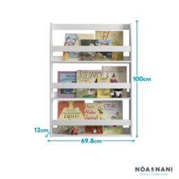 Nöa & Nani Noa & Nani Display 3 Shelf Bookcase Wall Mounted In Classic White Hakan - thumbnail 4