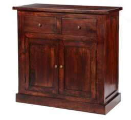Buttercup Farm Jaipur Dark Mango 2 Door Sideboard - Solid Mango Wood - L50 X W90 X H90 Cm