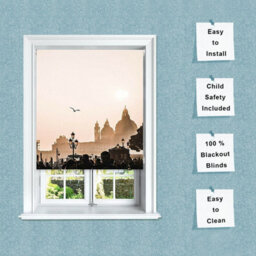 Lister Cartwright Photographic Blackout Roller Blinds For Bedroom Windows - (60 X 140 Cm) - Venice Tonal - thumbnail 3